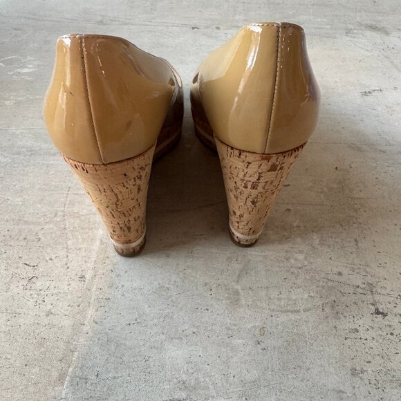 Prada Tan Corkscrew Wedges fits US 9 EU 40 (size 40.5 EU) - Picture 8 of 14
